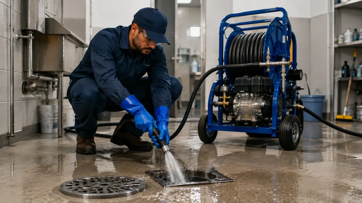 Floor Drain Hydro Jet Cleaning in Pomona