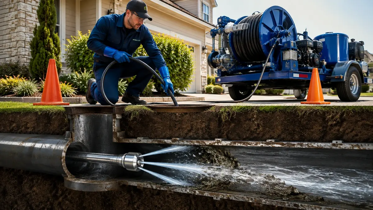 Main Sewer Line Hydro Jet Cleaning in Pomona