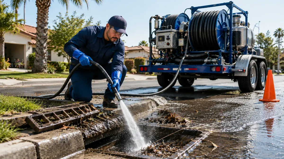 Storm Drain Hydro Jet Cleaning in Pomona